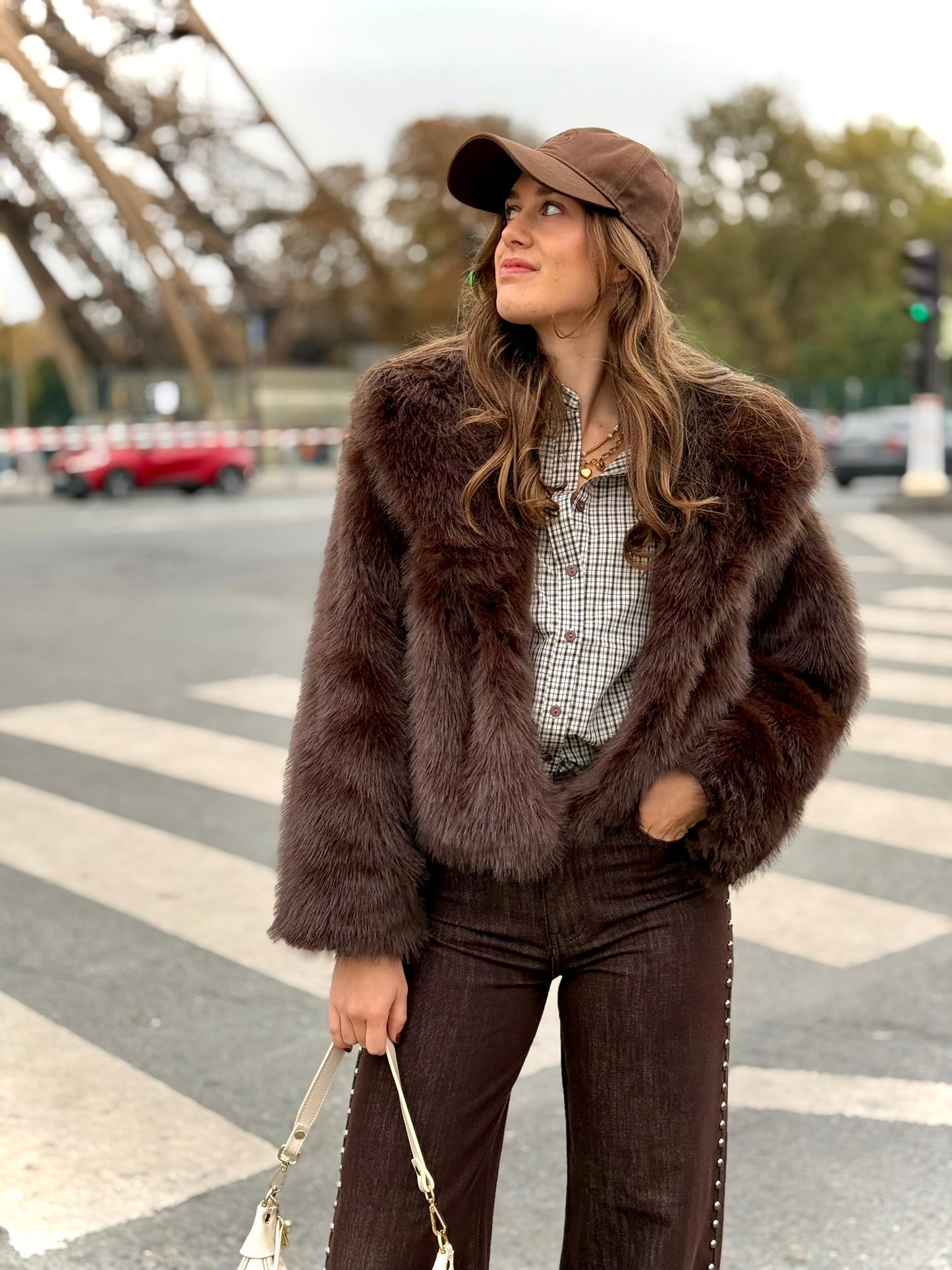 Fluffy bontjas - bruin