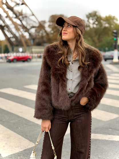 Fluffy bontjas - bruin