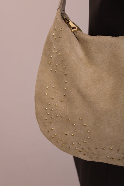 Leren suede tas Kirby - beige - At Styles