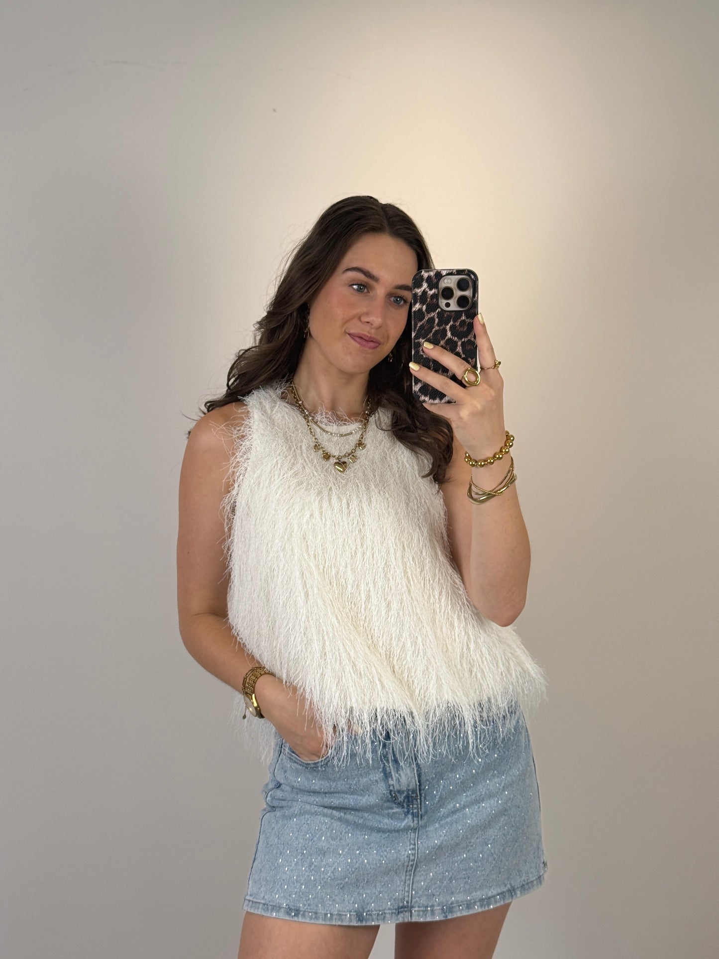 Franjes top - creme - At Styles