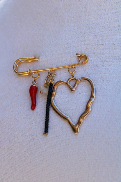 Charm pin broche - hot and sweet