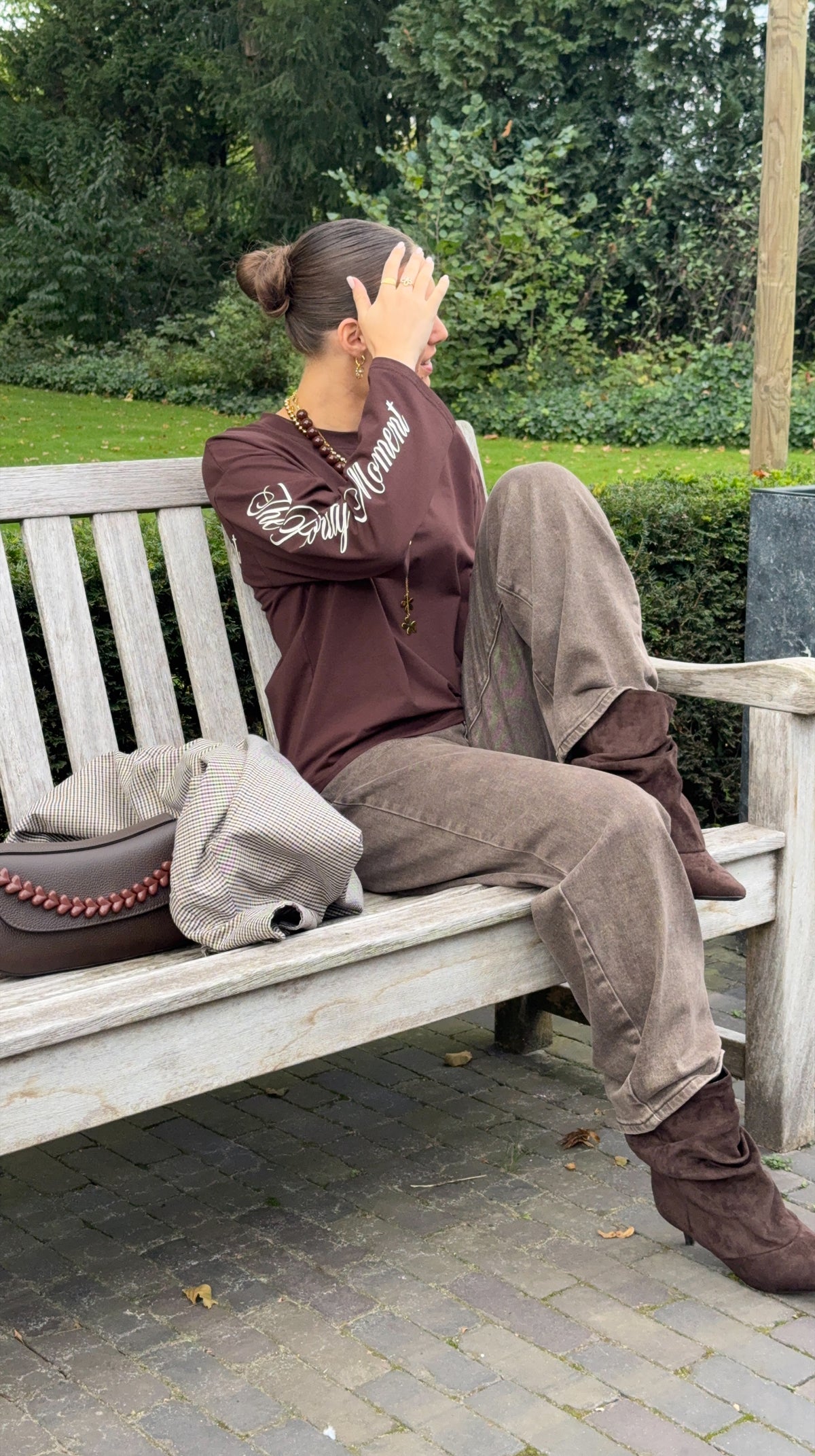 Longsleeve shirt 'Moment' - bruin