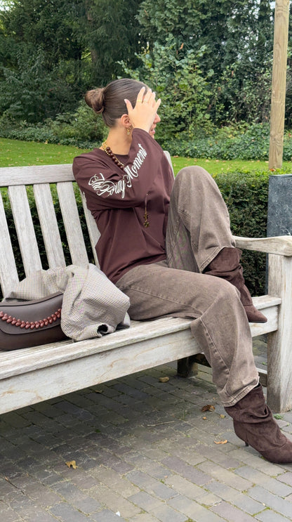 Longsleeve shirt 'Moment' - bruin