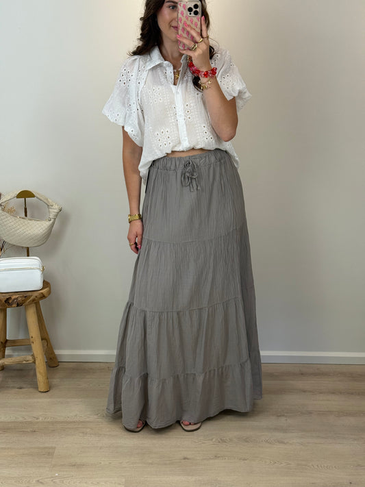 Bohemian rok - taupe