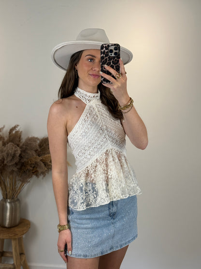 Bohemian top - ecru