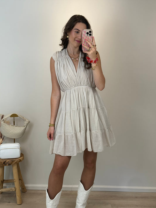 Bohemian jurk - beige