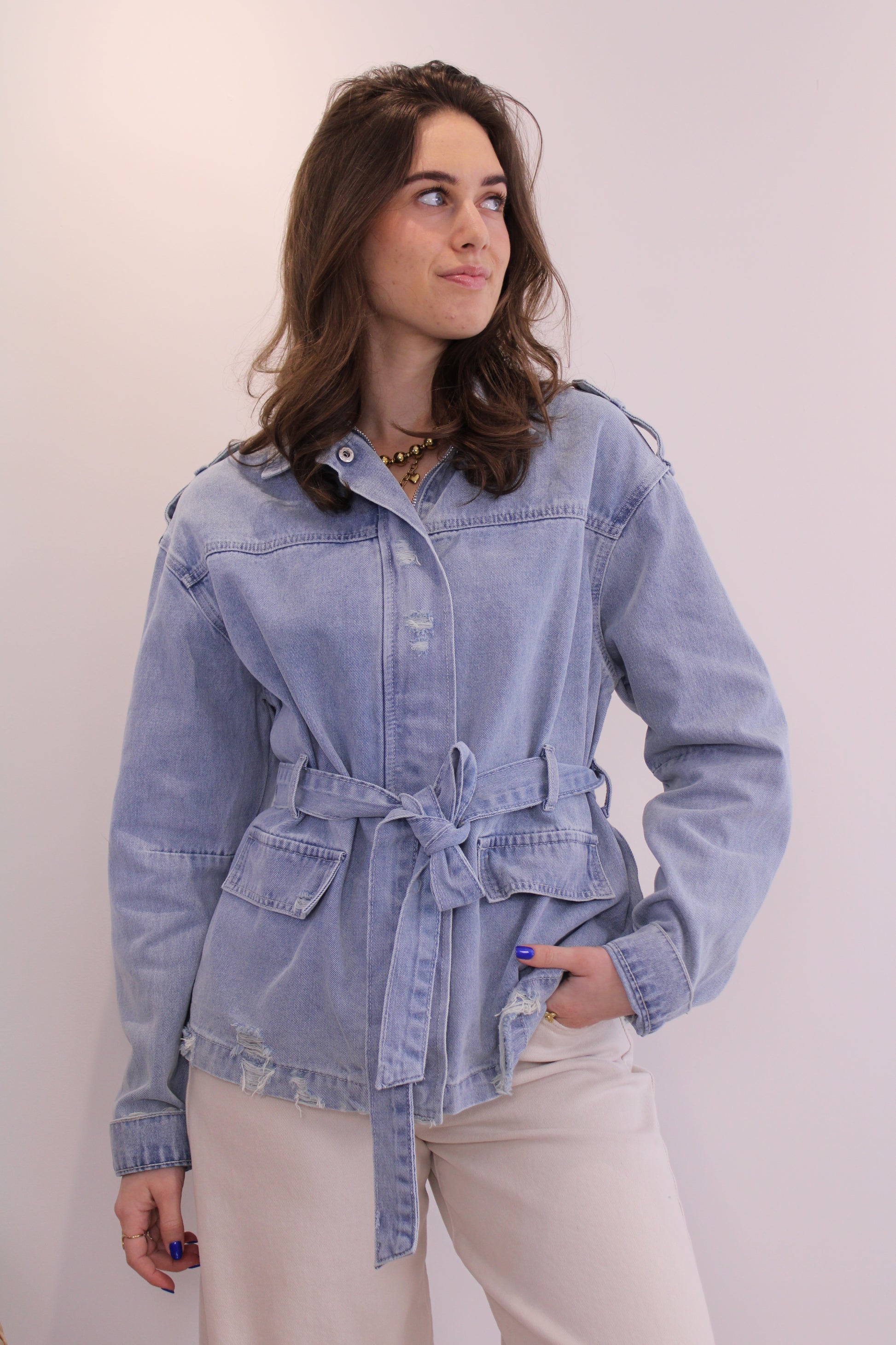 Getailleerd spijkerjasje - denim - At Styles