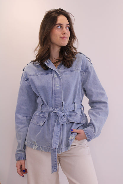 Getailleerd spijkerjasje - denim - At Styles