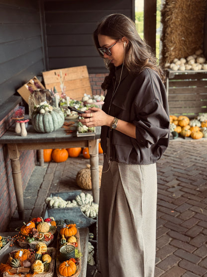 Oversized bomber jas - bruin