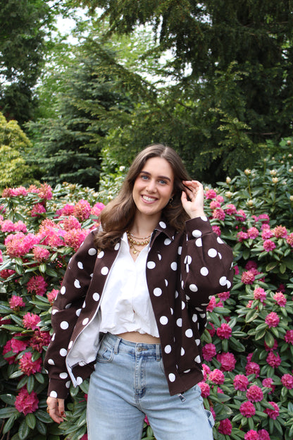 Polkadot jasje - bruin - At Styles