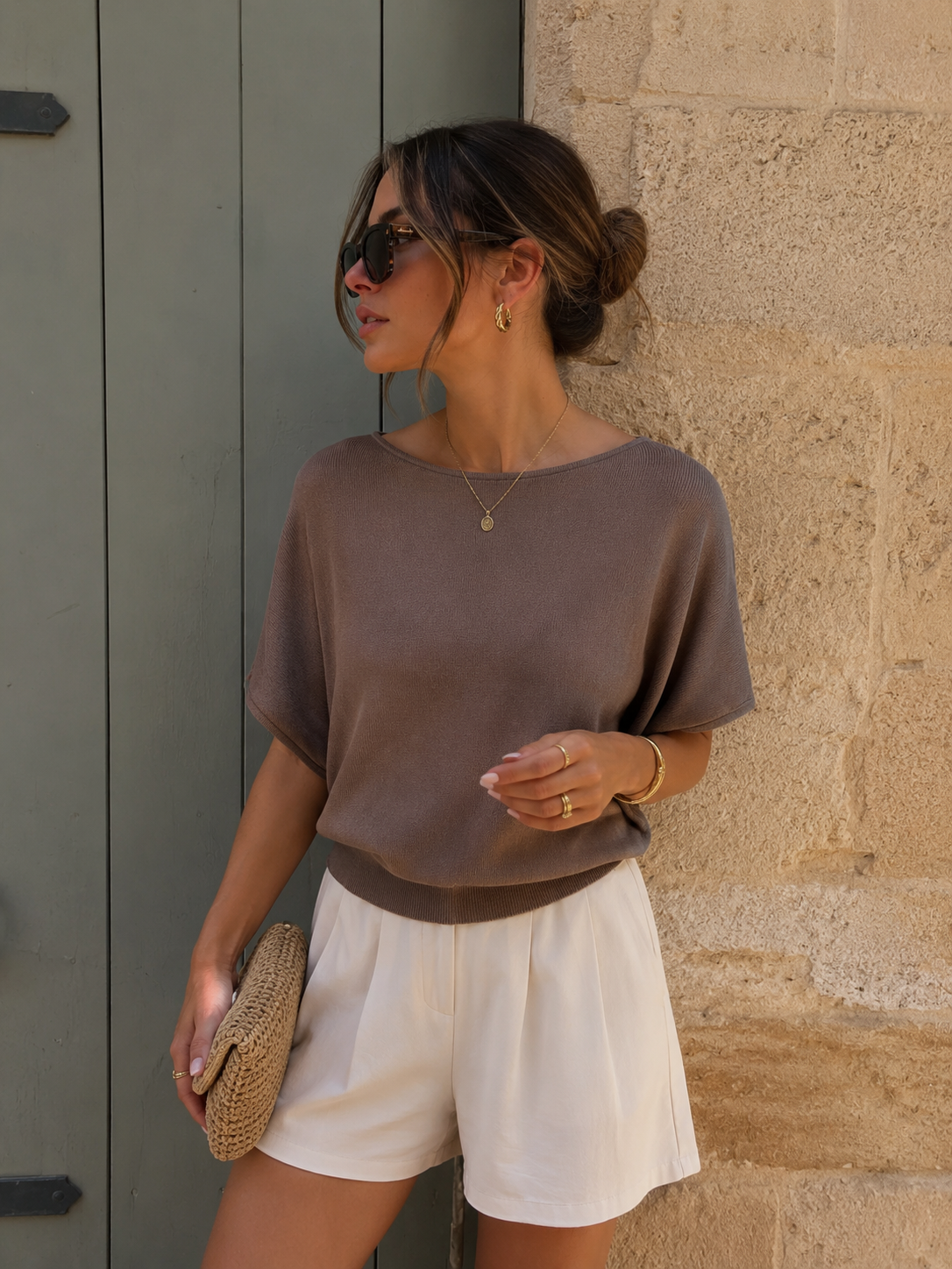 Loose top - taupe