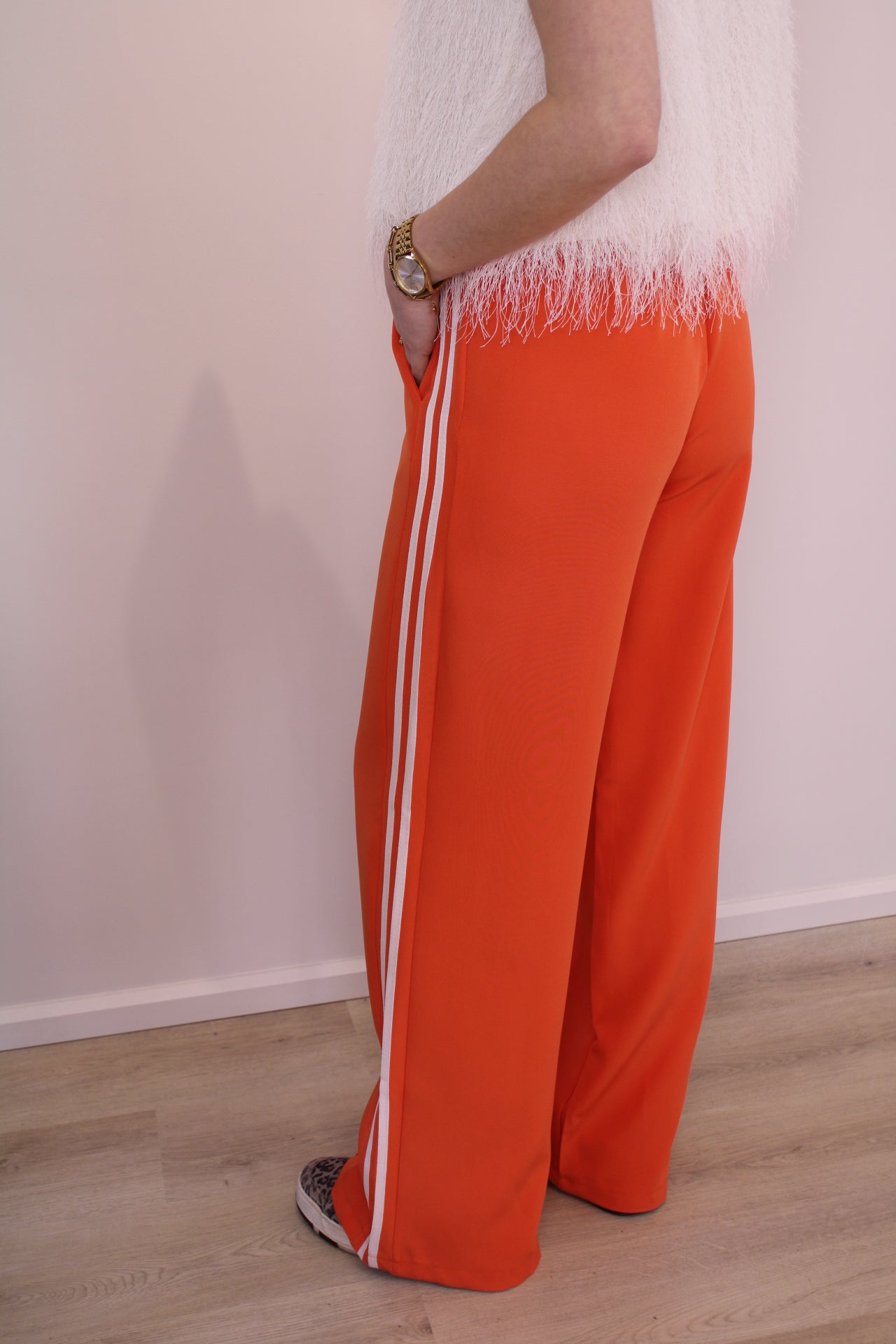 Broek met streep - oranje - At Styles