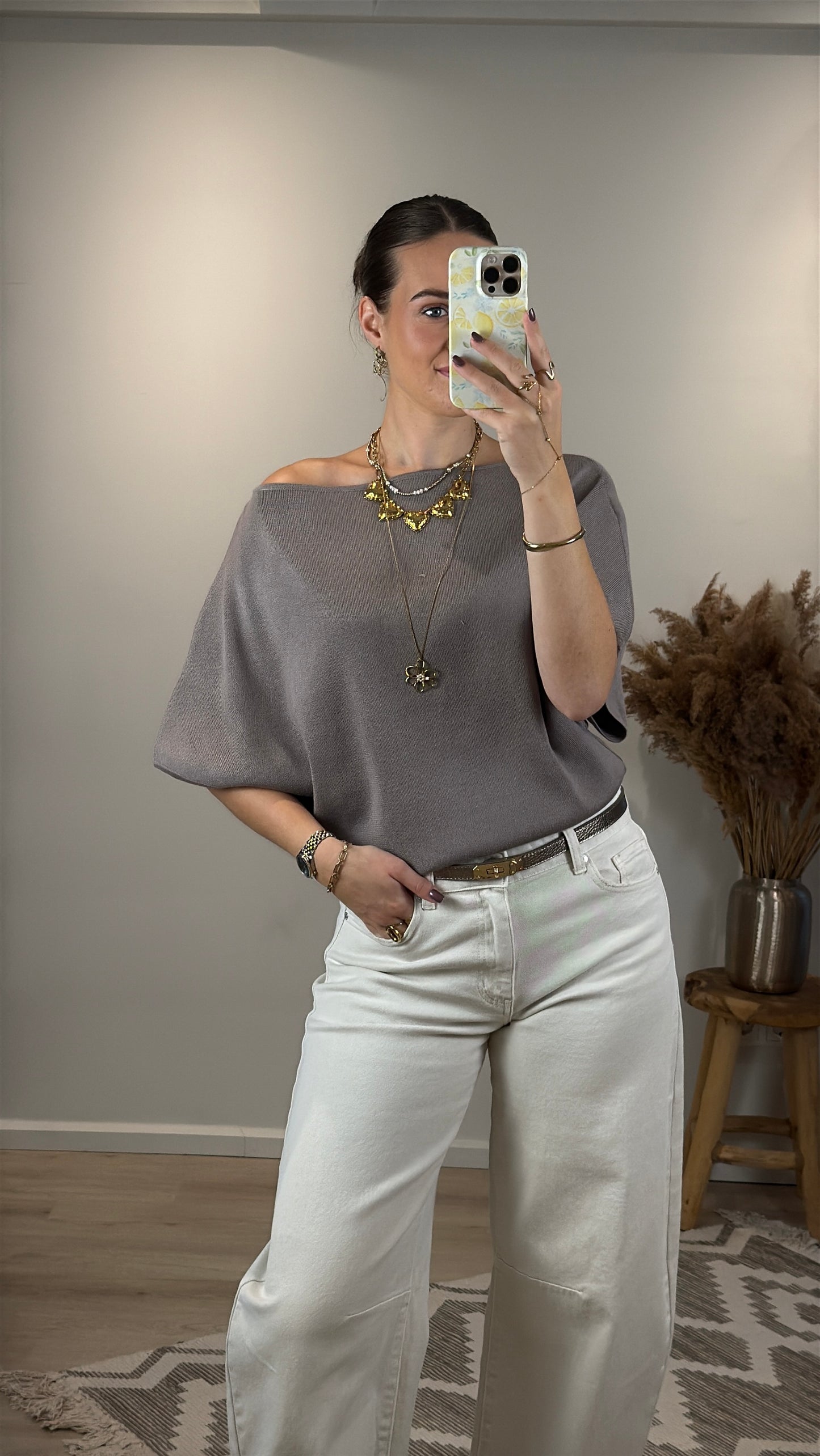 Loose top - taupe
