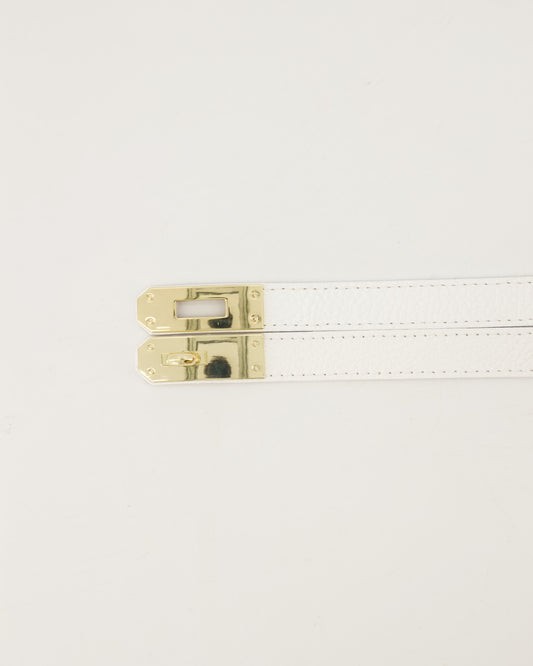 Leren riem Garcia - wit