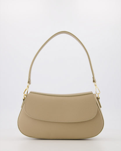 Leren tas Diara - taupe