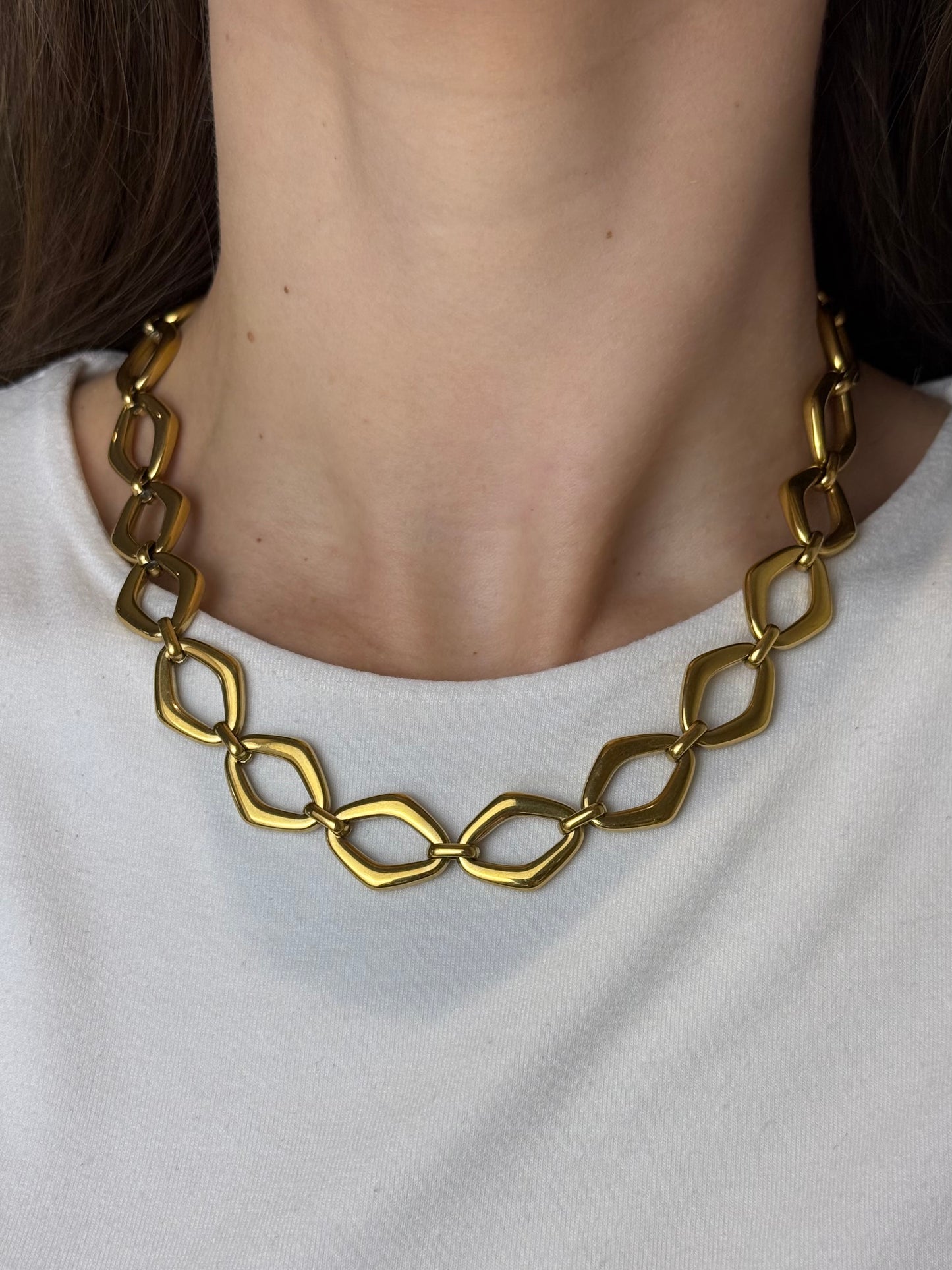 Schakel ketting - goud