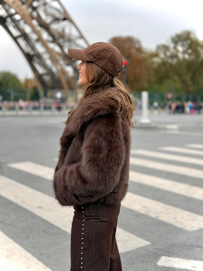 Fluffy bontjas - bruin