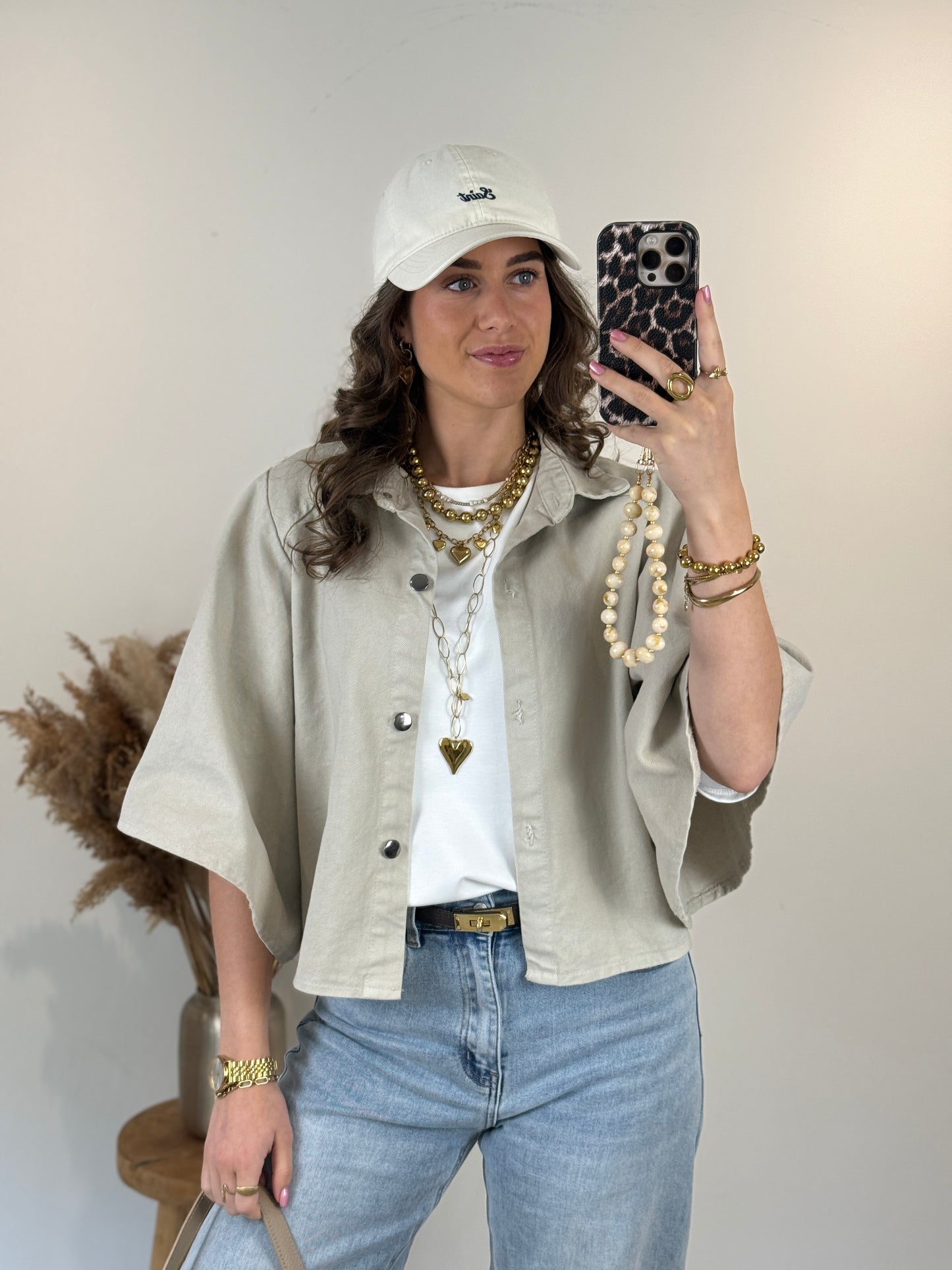 Jasje met wijde mouw - beige