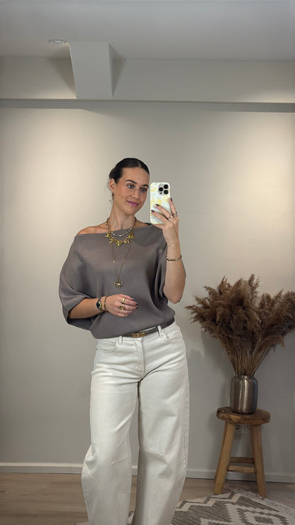 Loose top - taupe