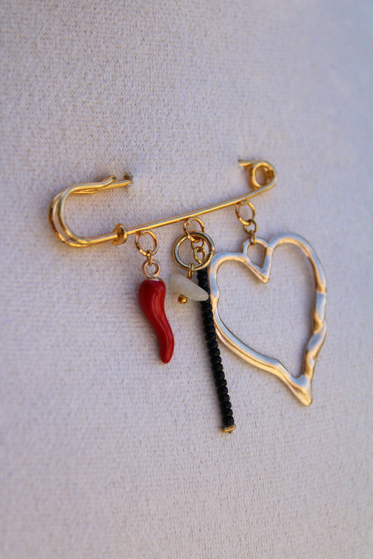 Charm pin broche - hot and sweet