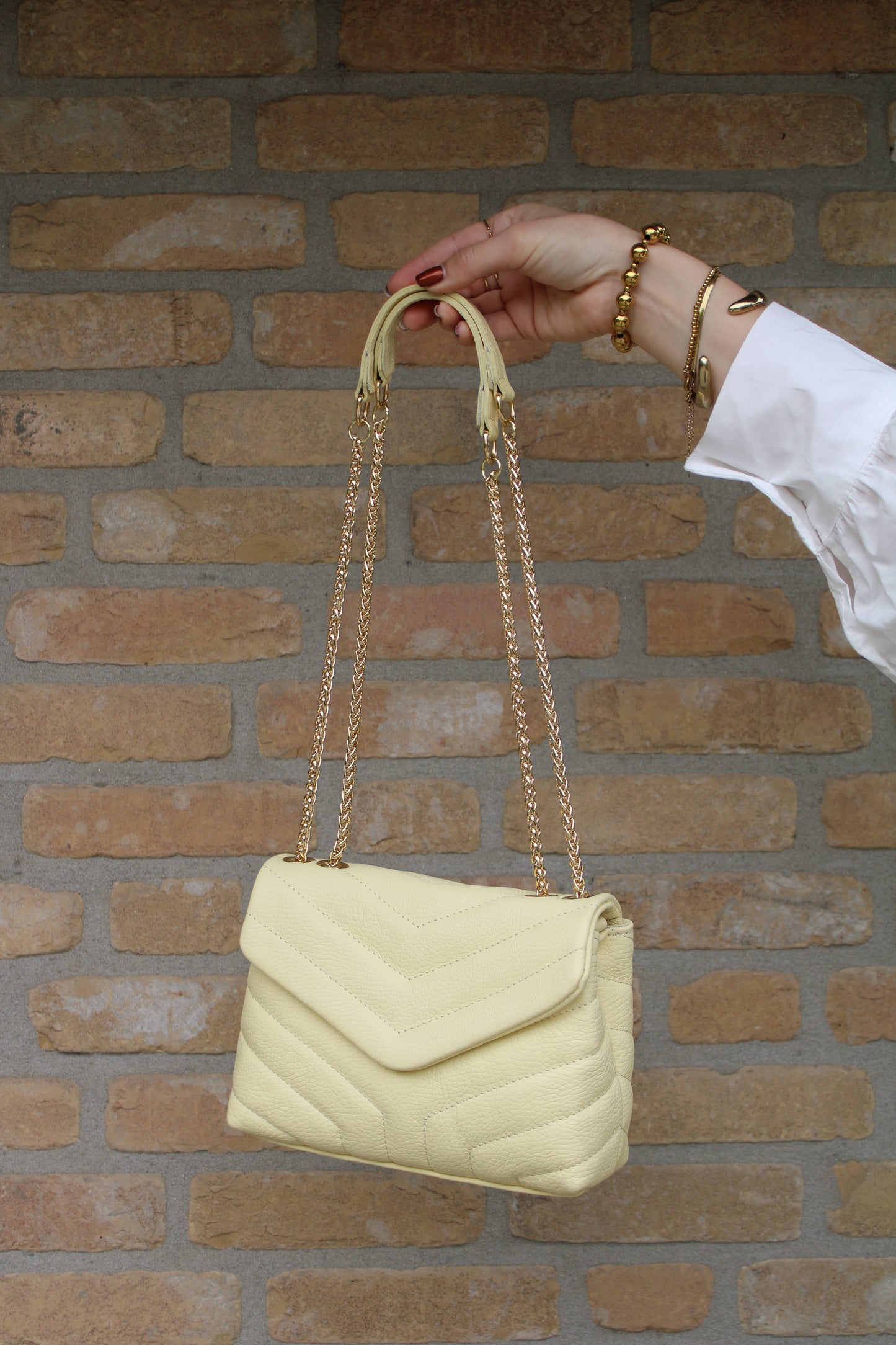 Leren tas Celine - geel - At Styles
