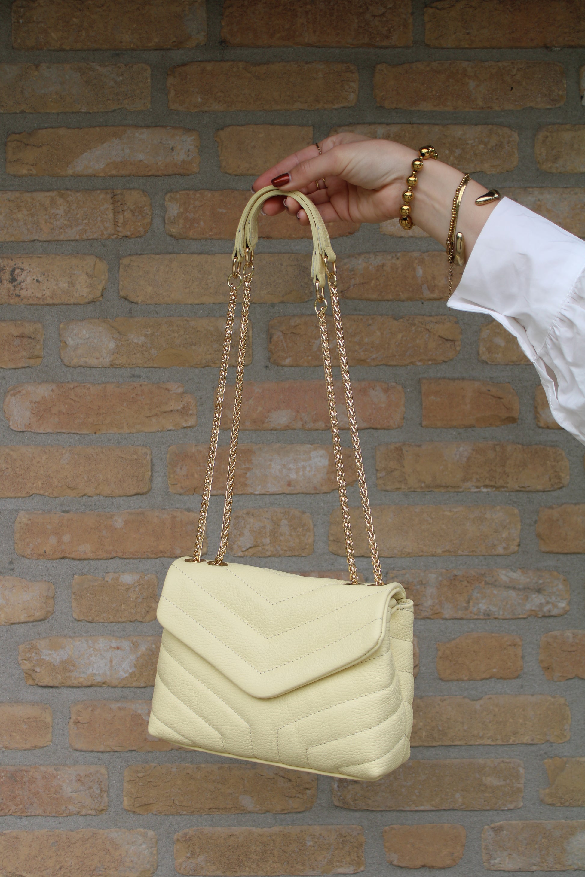 Leren tas Celine - geel - At Styles