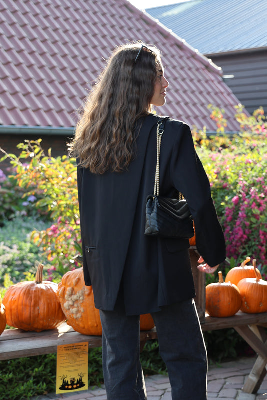 Split blazer - zwart