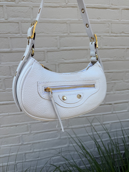 Leren tas Britt - wit