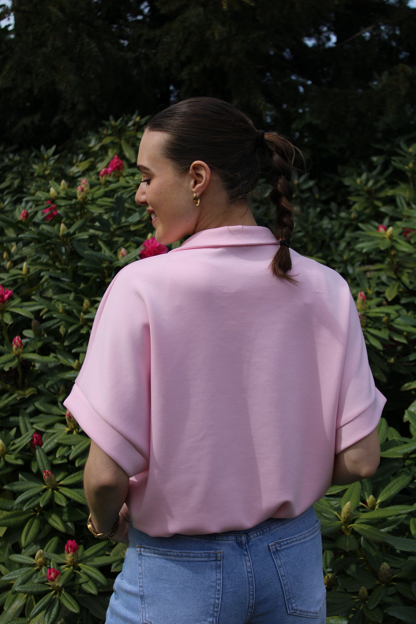 Top/vest met rits - roze