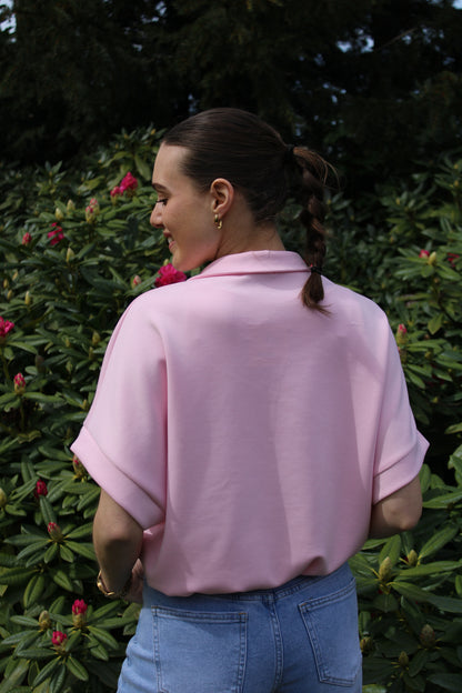Top/vest met rits - roze