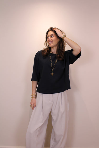 Jogging stof shirt - navy