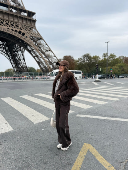 Fluffy bontjas - bruin