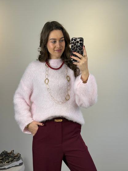 Harige trui - roze