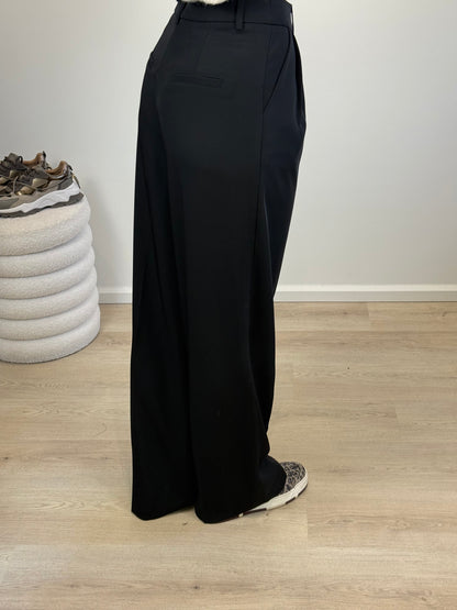 Wide leg pantalon - zwart