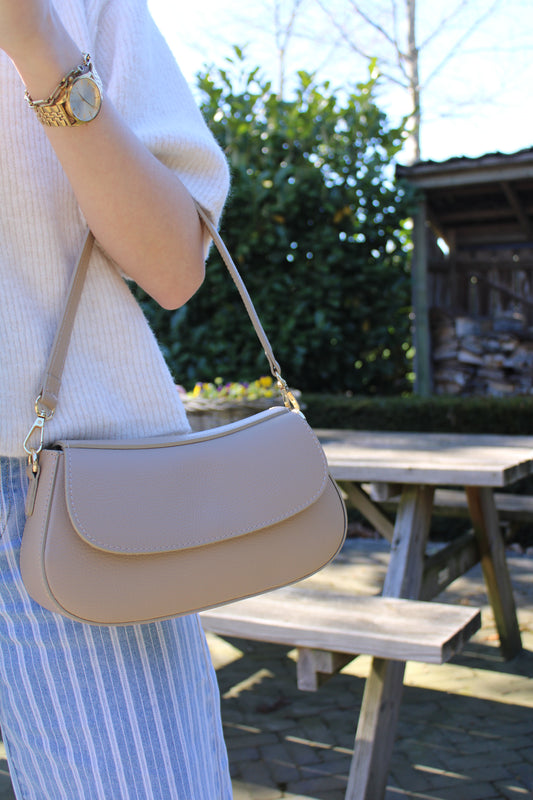Leren tas Diara - taupe - At Styles
