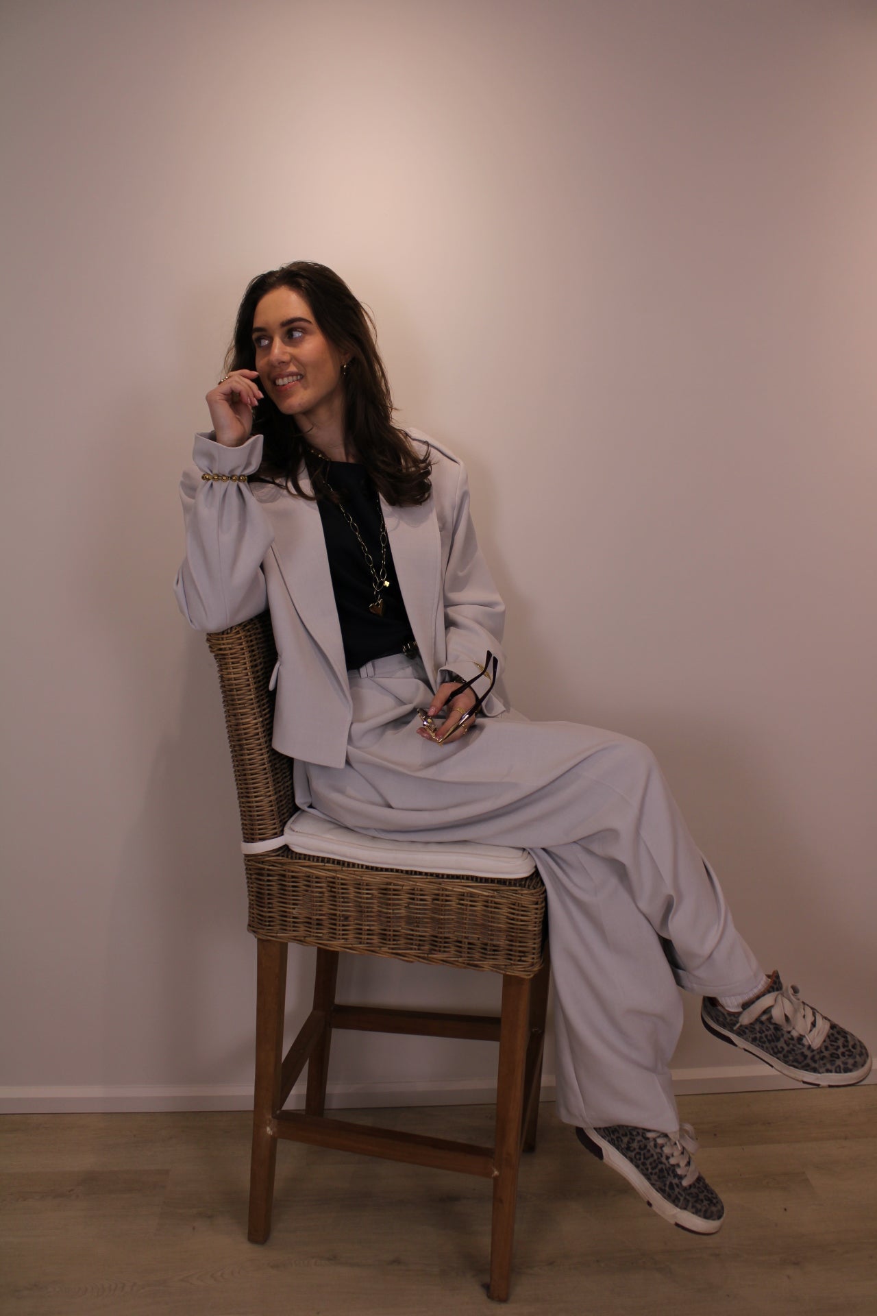 Trench blazer - grijs