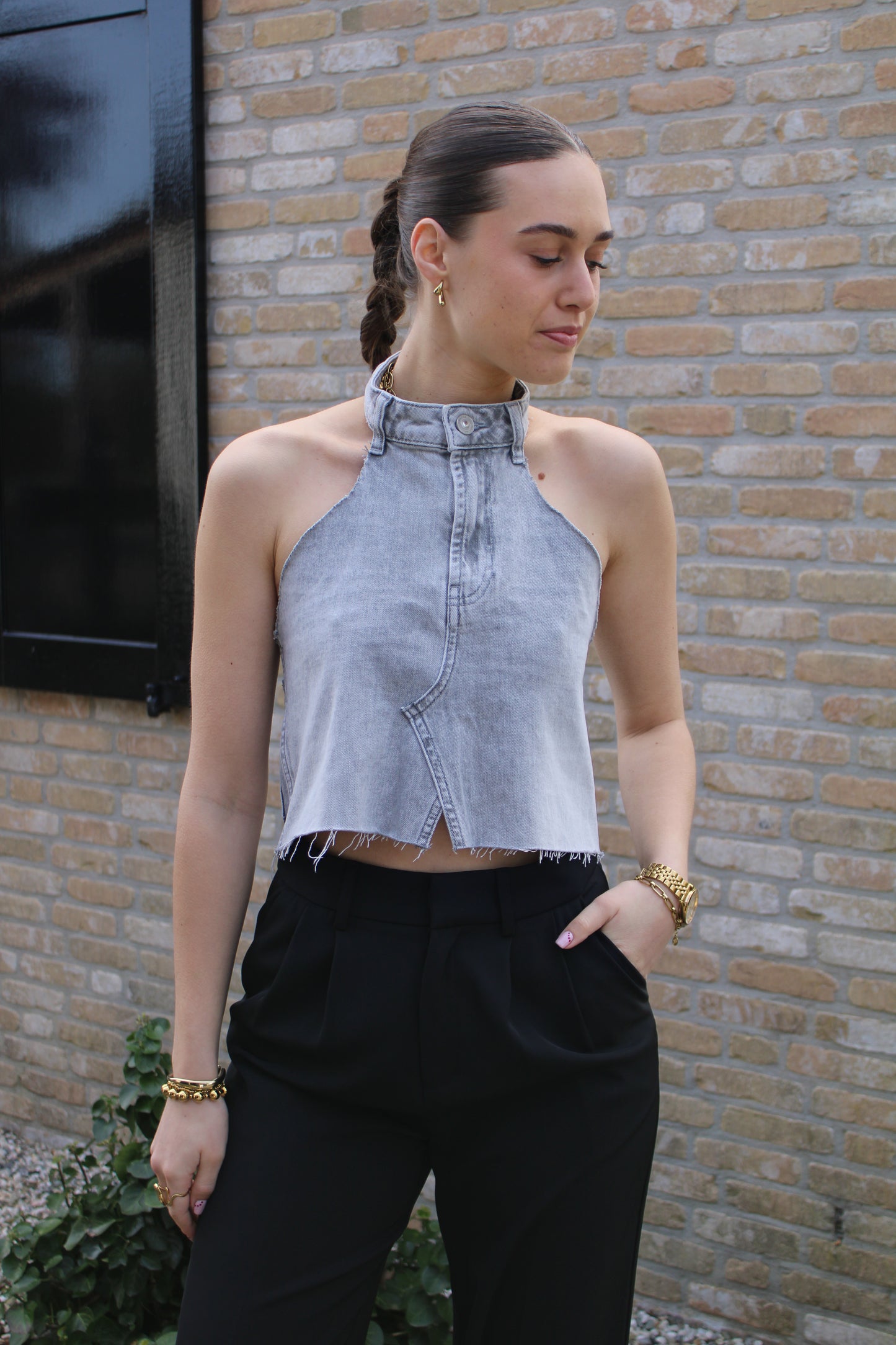 Handgemaakte top - grijs - At Styles