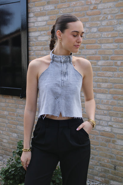 Handgemaakte top - grijs - At Styles