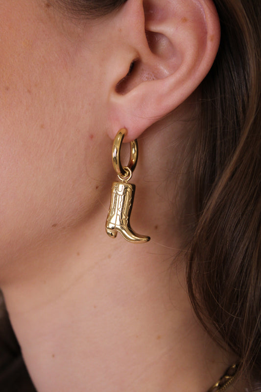 Cowgirl oorbellen - goud