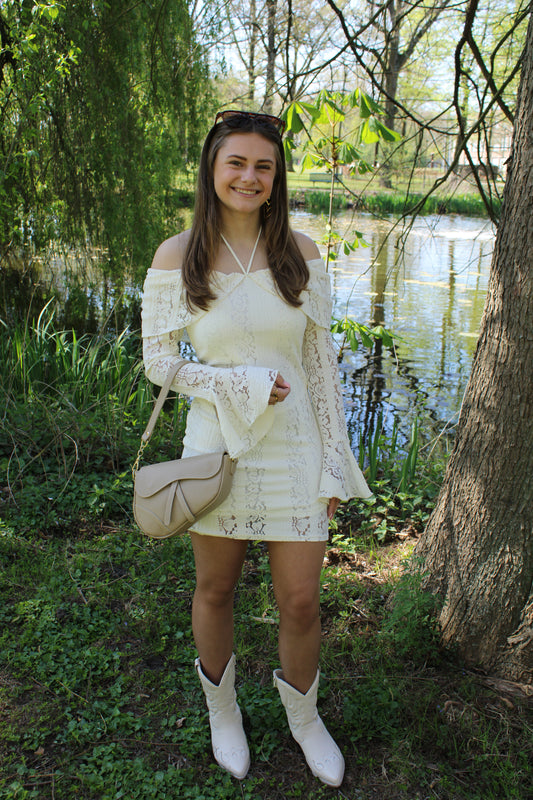 Off shoulder jurkje