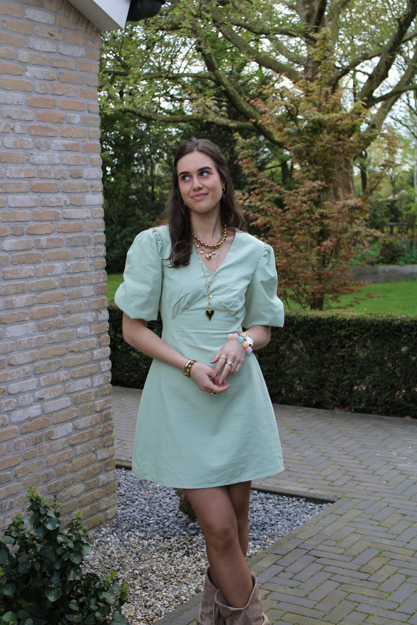 Open rug jurkje - mint groen - At Styles