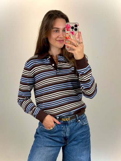 Gestreepte polo top