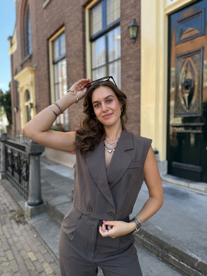 Gilet - bruin