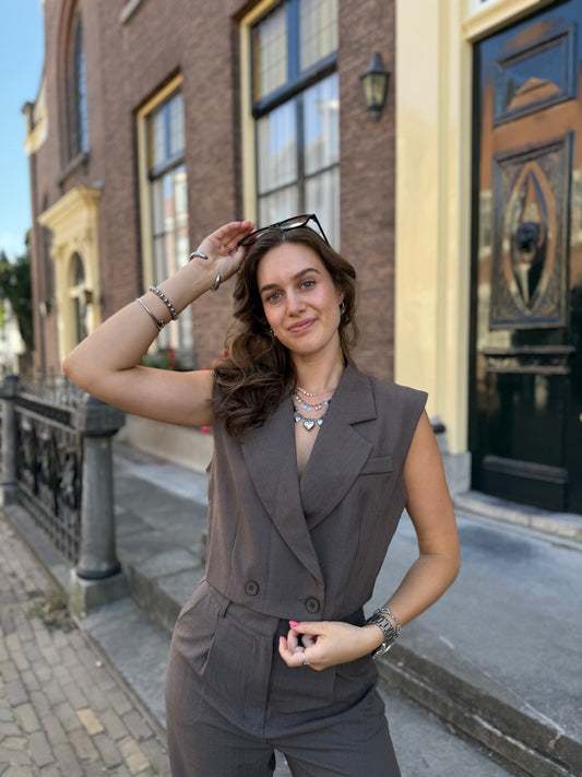 Gilet - bruin