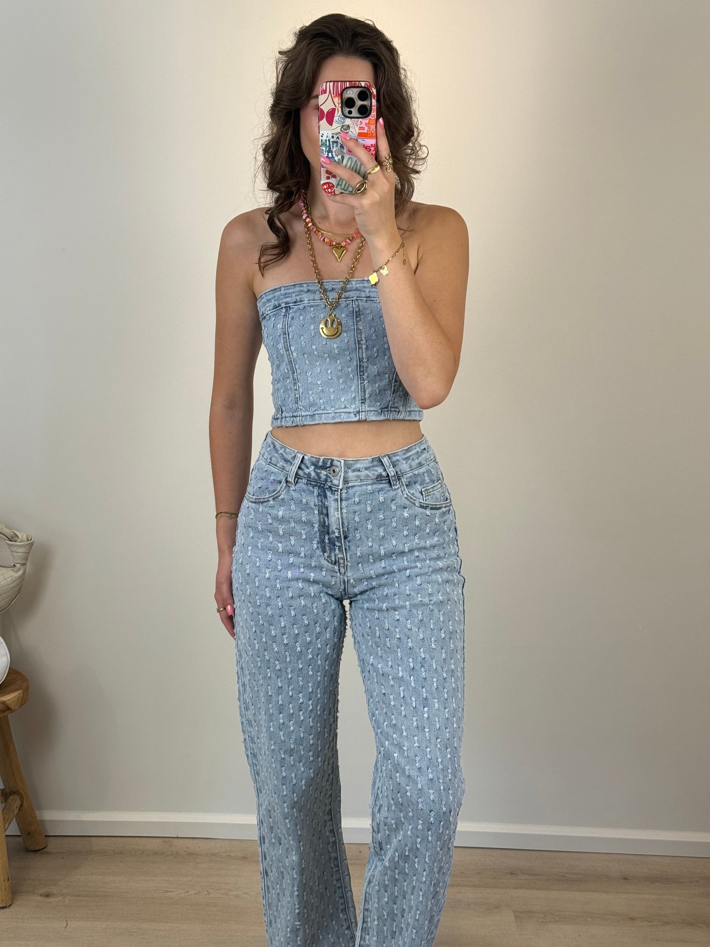 Bandeau tube top - denim