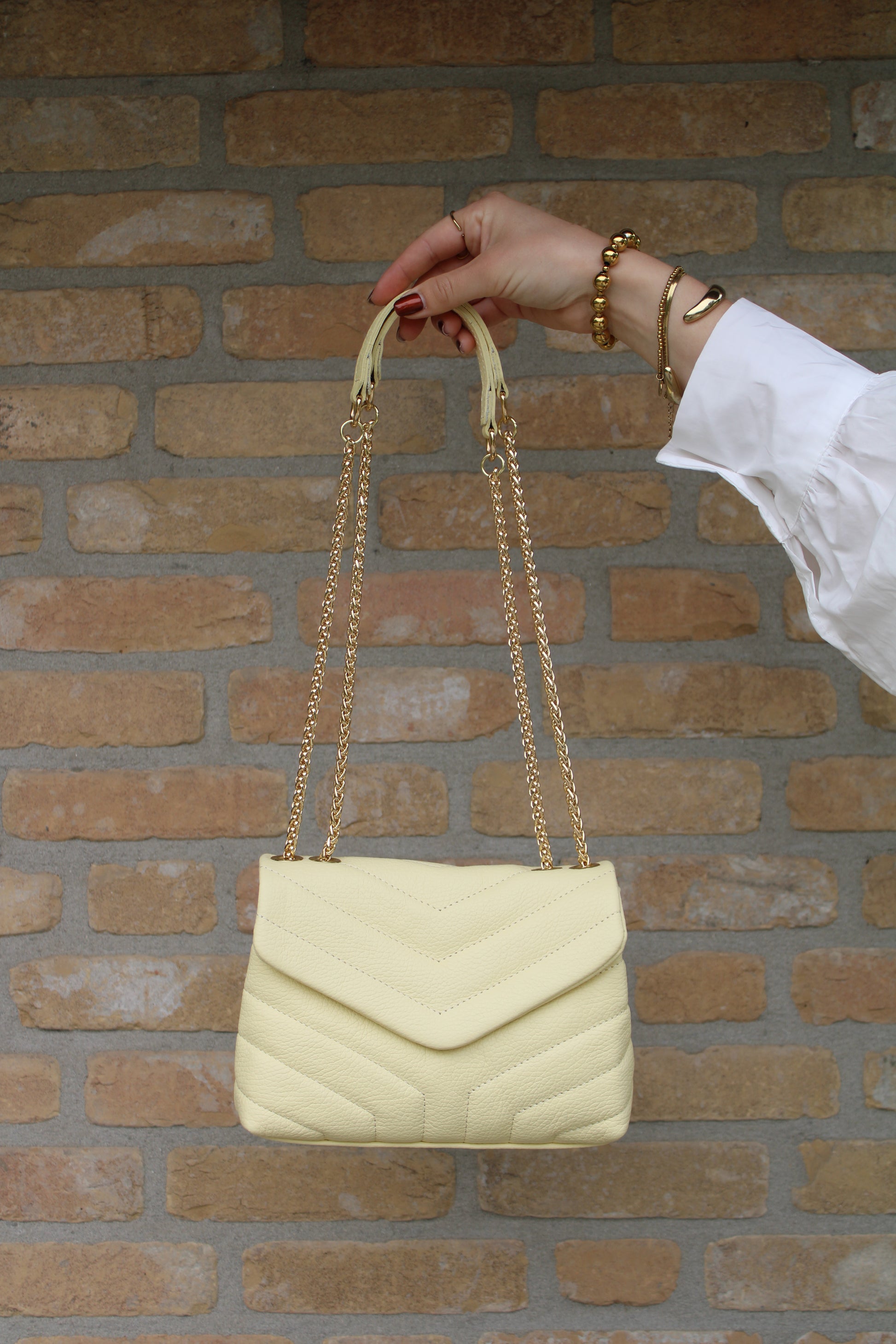 Leren tas Celine - geel - At Styles