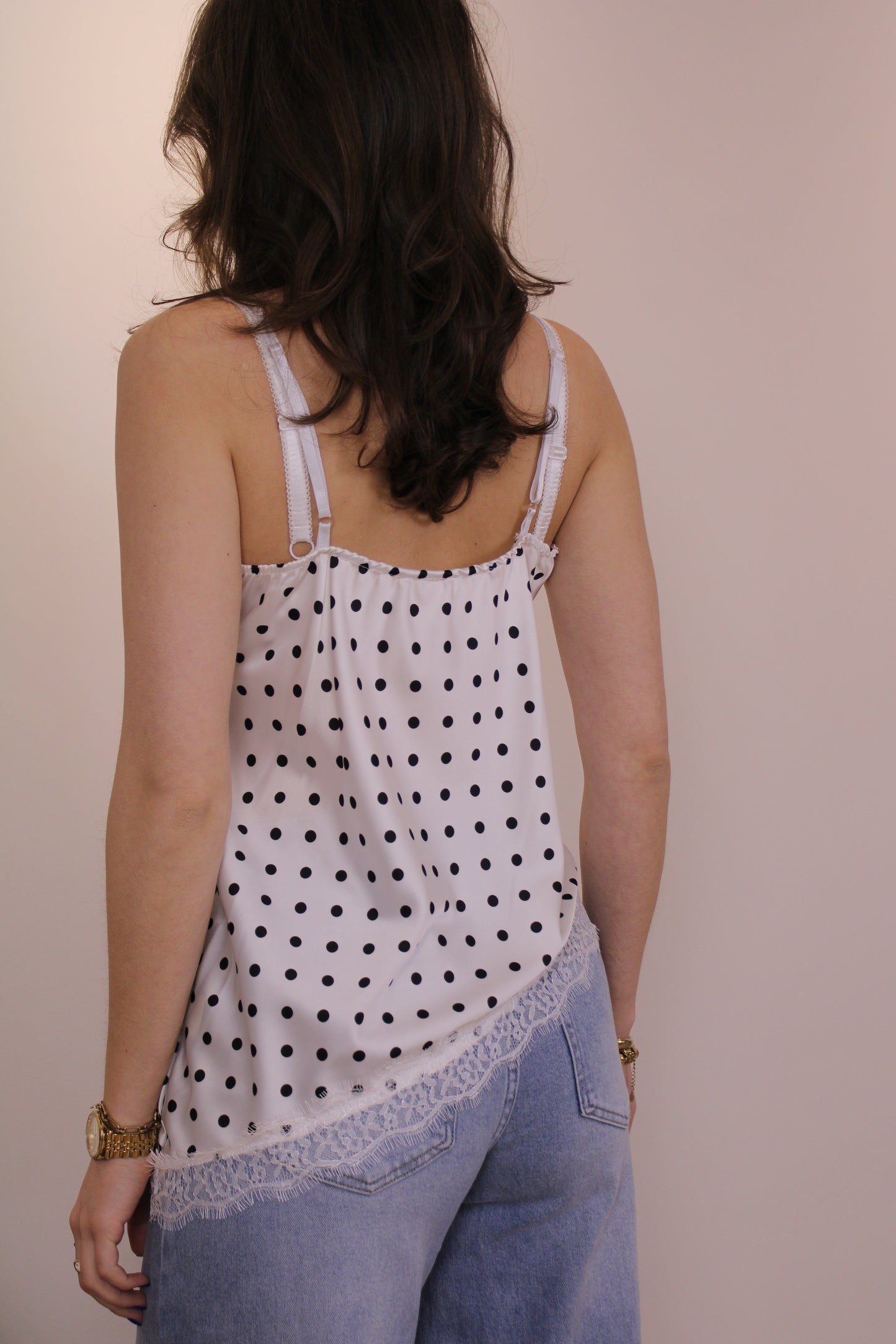 Polkadot top - wit zwart - At Styles