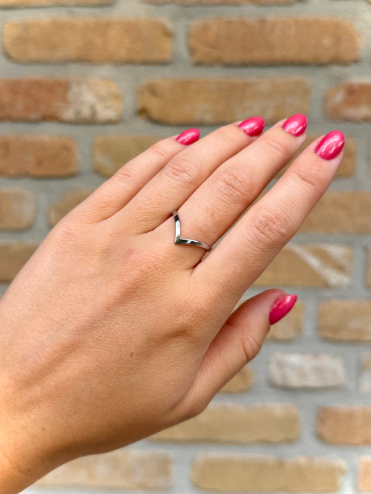 V ring - zilver