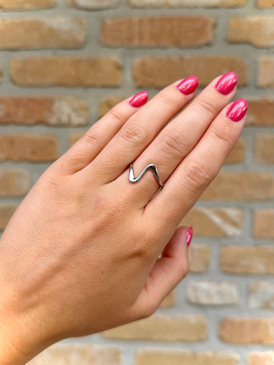 Wavy ring - zilver