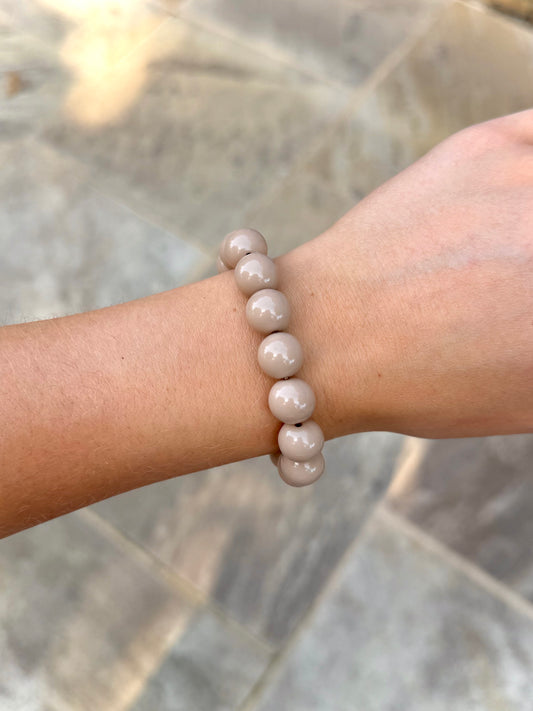 Kralen armband - beige